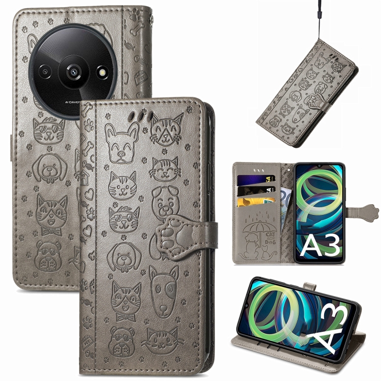 ART ÁLLATOK Tárcahuzat Xiaomi Redmi A3-hoz szürke termék 2. képe