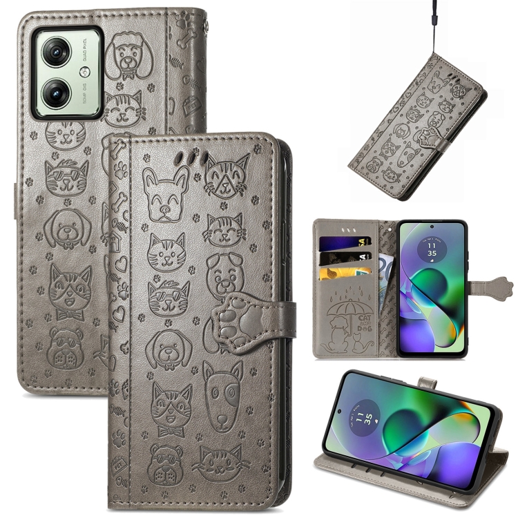 ART ANIMALS Motorola Moto G54 5G / G54 5G Power Edition pénztárca tok szürke termék 2. képe
