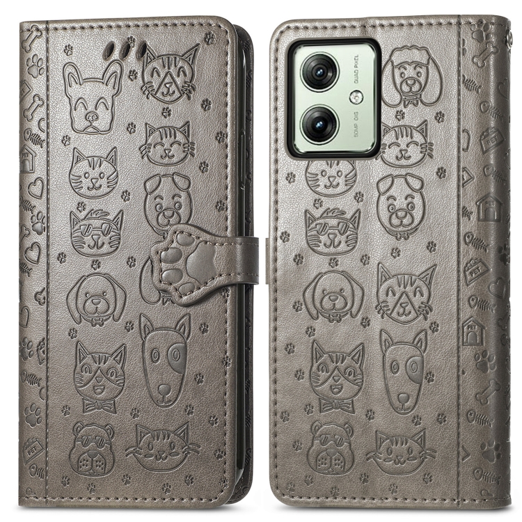 ART ANIMALS Motorola Moto G54 5G / G54 5G Power Edition pénztárca tok szürke akciós termékkép 1