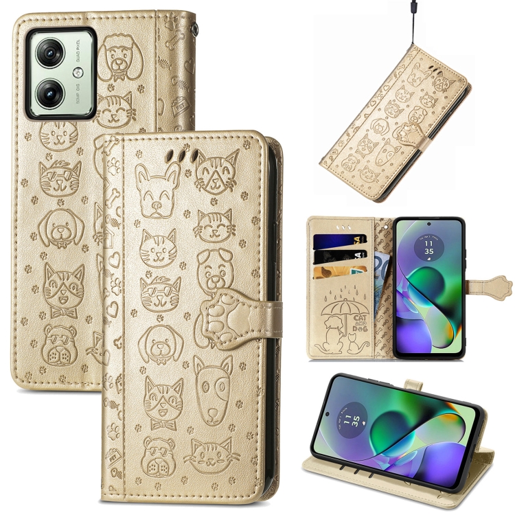 ART ANIMALS Pénztárcahuzat Motorola Moto G54 5G / G54 5G Power Edition arany termék 2. képe
