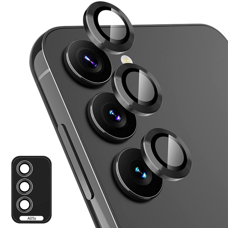 ENKAY ALU üveg Samsung Galaxy A05s fényképezőgéphez fekete akciós termékkép 1