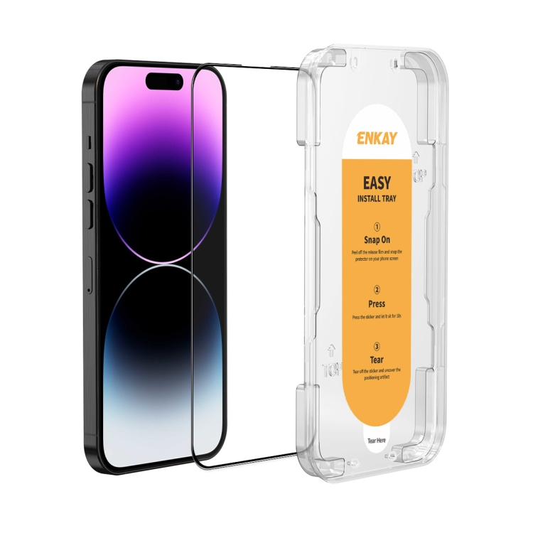 ENKAY 3D Edzett védőüveg Apple iPhone 14 Pro Max telefonhoz akciós termékkép 1