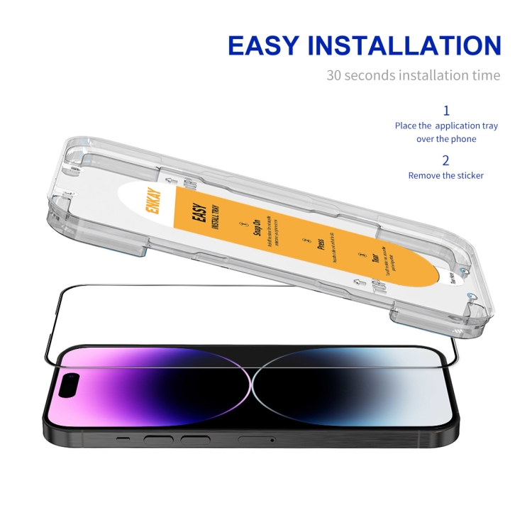 ENKAY 3D Edzett védőüveg Apple iPhone 14 Pro Max telefonhoz termék 2. képe