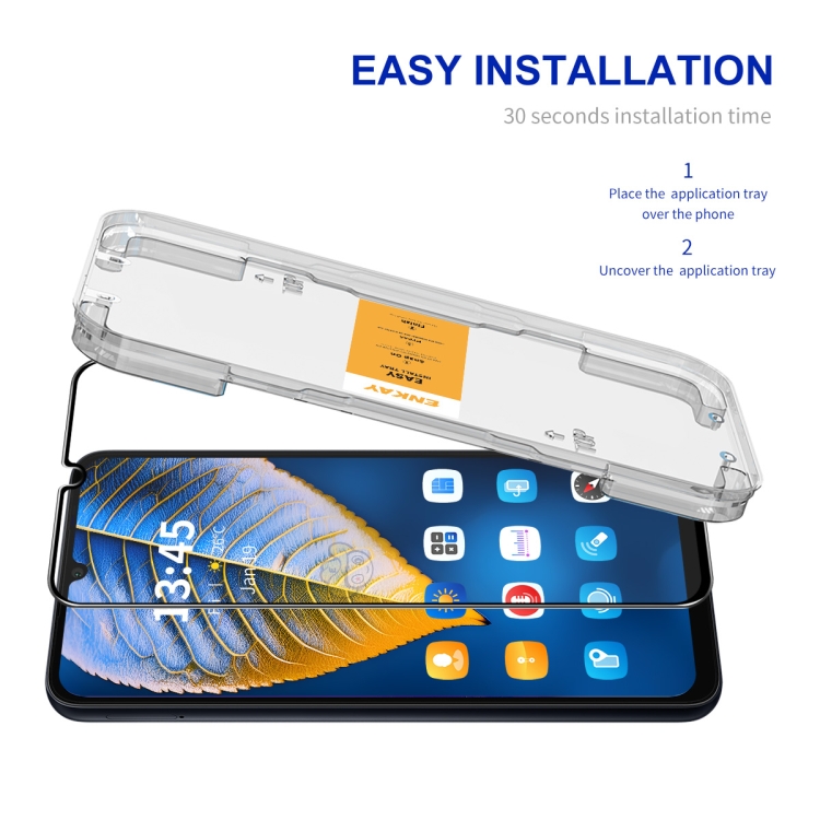 ENKAY KÖNNYŰ TELEPÍTÉS Védőüveg a Samsung-hoz Galaxy A16 / A16 5G termék 2. képe