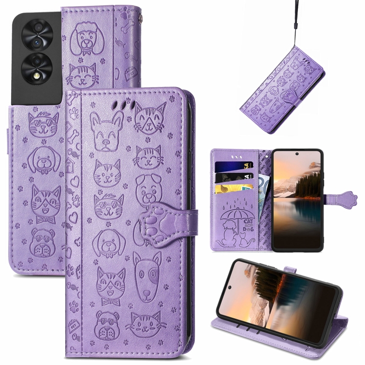 ART ANIMALS Pénztárca tok TCL 40 NXTPAPER 5G lila termék 2. képe