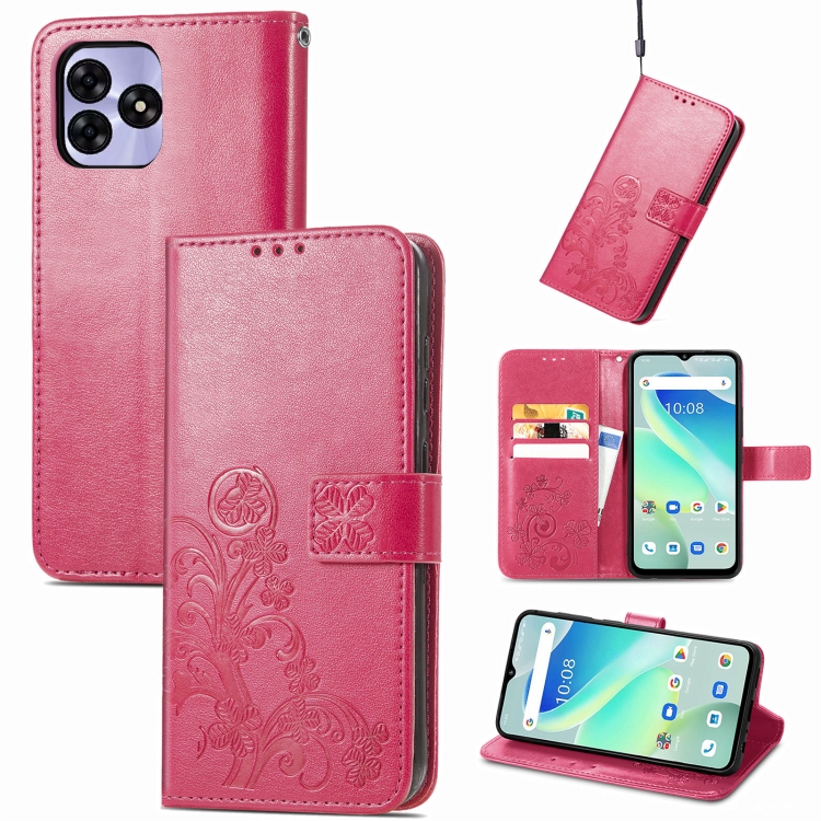 ART FLOWERS Pénztárcahuzat a Umidigi G5 / G5A színekhez sötét rózsaszín termék 2. képe