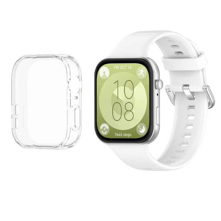 PROTEMIO COVER SET Szíj + órahuzat Huawei Óra Fit 3 fehér akciós termékkép 1