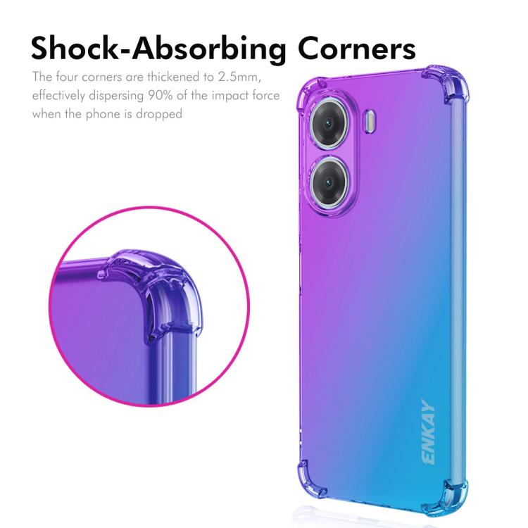 ENKAY GRADIENT Védőburkolat Xiaomi Poco X7 Pro PINK GOLD termék 2. képe