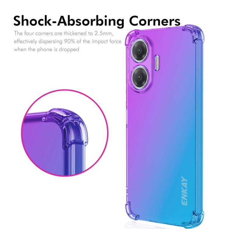 ENKAY GRADIENT Védőtok Xiaomi Poco F7 PINK GOLD készülékhez termék 2. képe