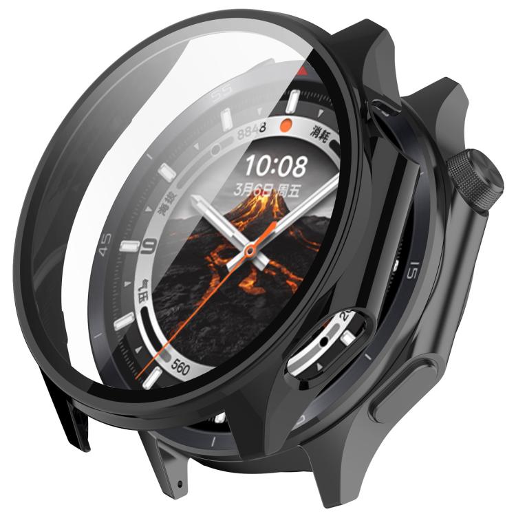 PC FULL COVER Műanyag borítás üveggel a OnePlus Watch 3 fekete akciós termékkép 1