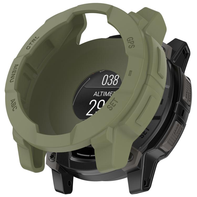 TPU HALF COVER Fedő a Garmin Instinct 3 45mm sötétzöld termék 2. képe