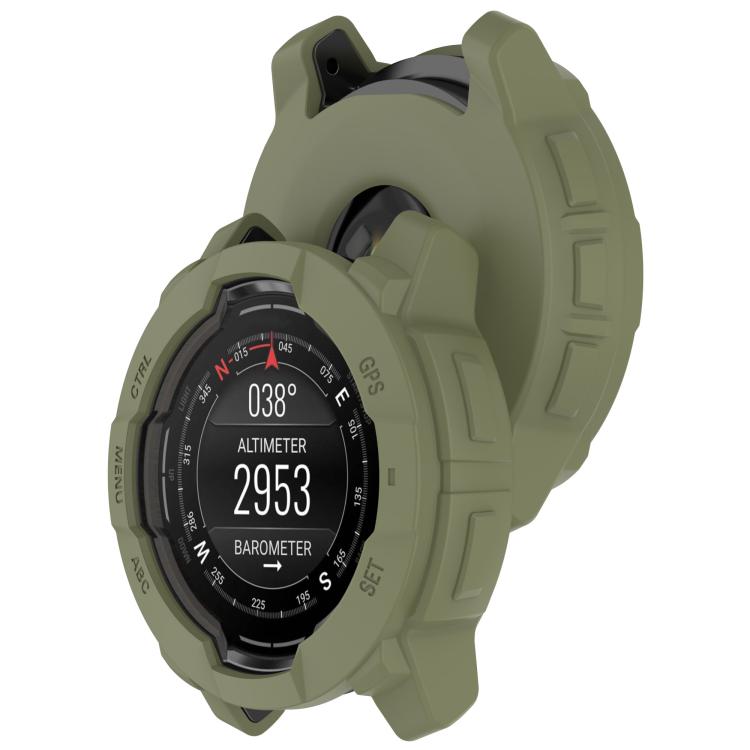 TPU HALF COVER Fedő a Garmin Instinct 3 45mm sötétzöld akciós termékkép 1