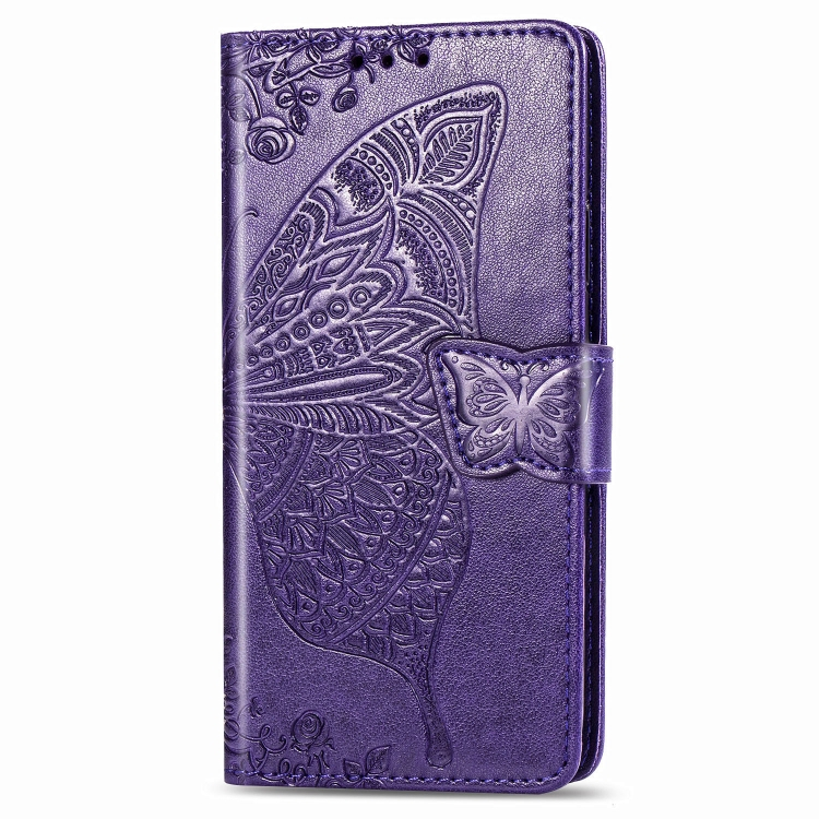ART Peňaženkový Motorola Moto G8 Plus BUTTERFLY fialový akciós termékkép 1