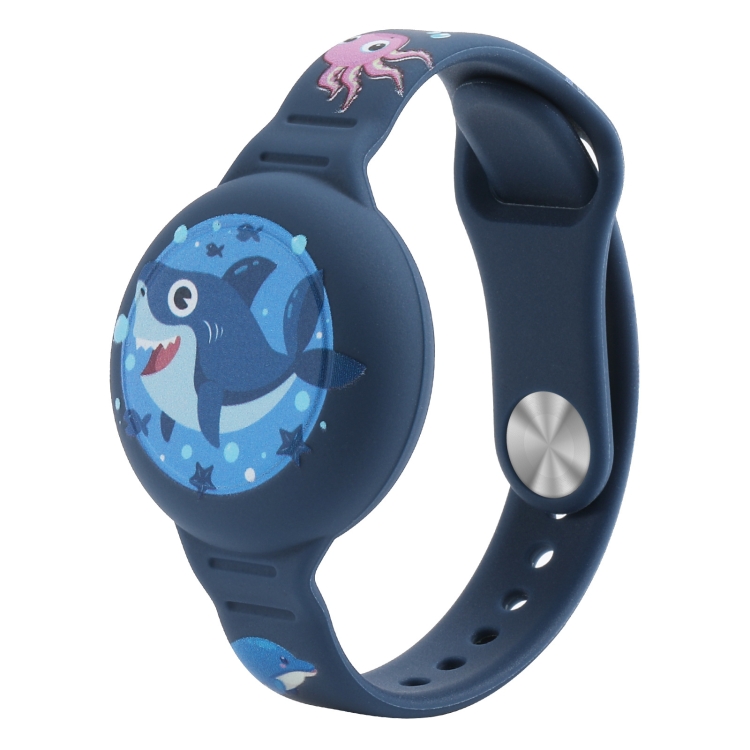 CARTOON Gyermek szilikon szíj az AirTag SHARK-hoz akciós termékkép 1