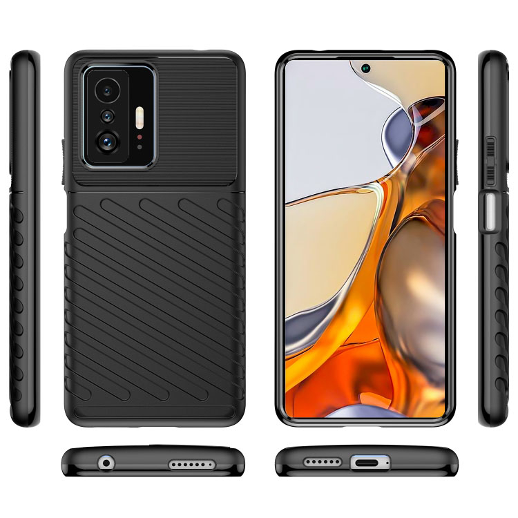 THUNDER Védőburkolat Xiaomi 11T / 11T Pro fekete termék 2. képe
