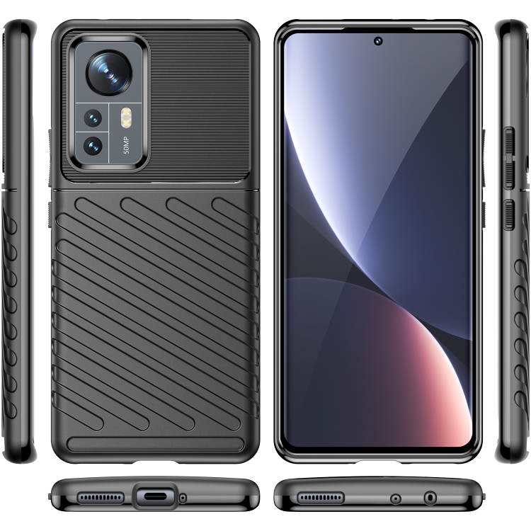 THUNDER Védőburkolat Xiaomi 12 Pro fekete termék 2. képe