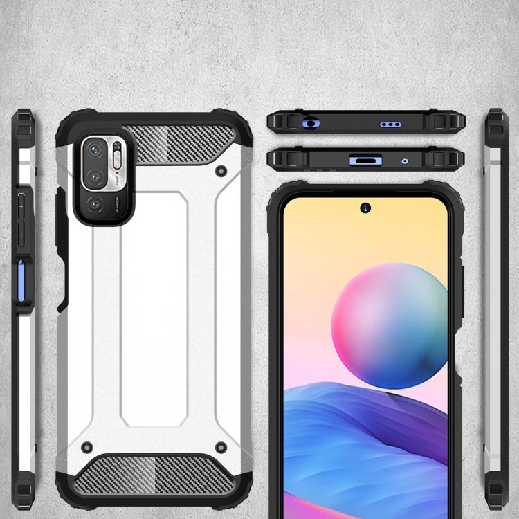 TOUGH Védőburkolat Xiaomi Redmi Note 10 5G / Poco M3 Pro fekete termék 2. képe