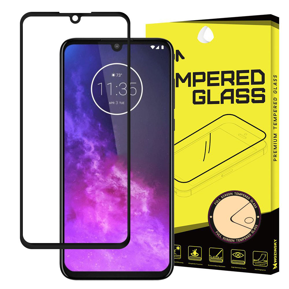 3D Edzett üveg Motorola One Zoom fekete akciós termékkép 1