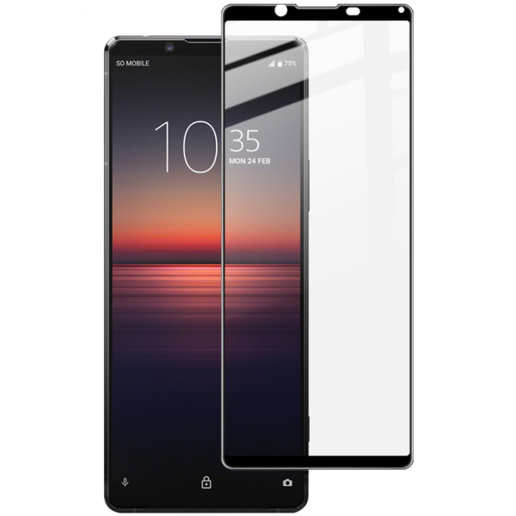 3D Edzett üveg Sony Xperia 1 II fekete akciós termékkép 1