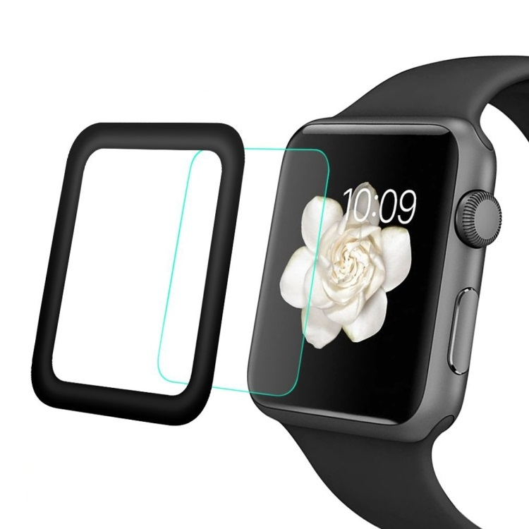 Edzett védőüveg Apple Watch 1 / 2 42mm fekete termék 2. képe