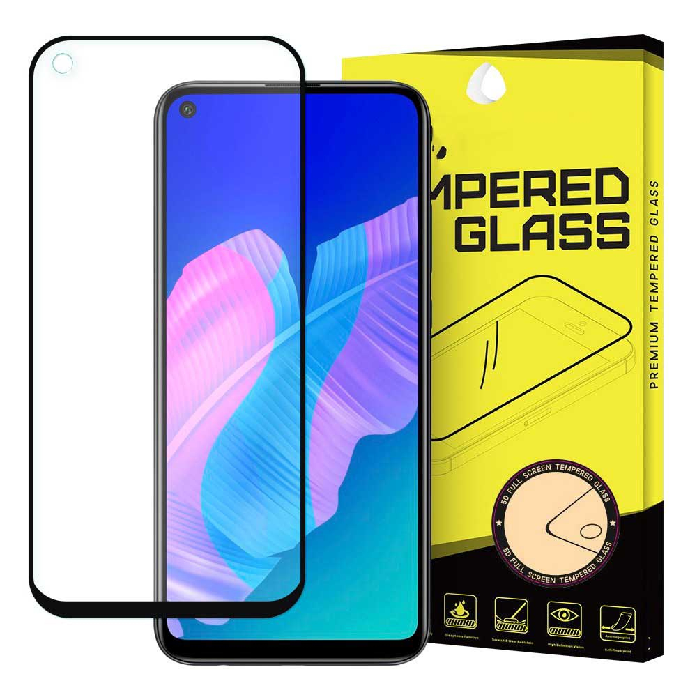 3D Edzett üveg Huawei P40 Lite E fekete akciós termékkép 1