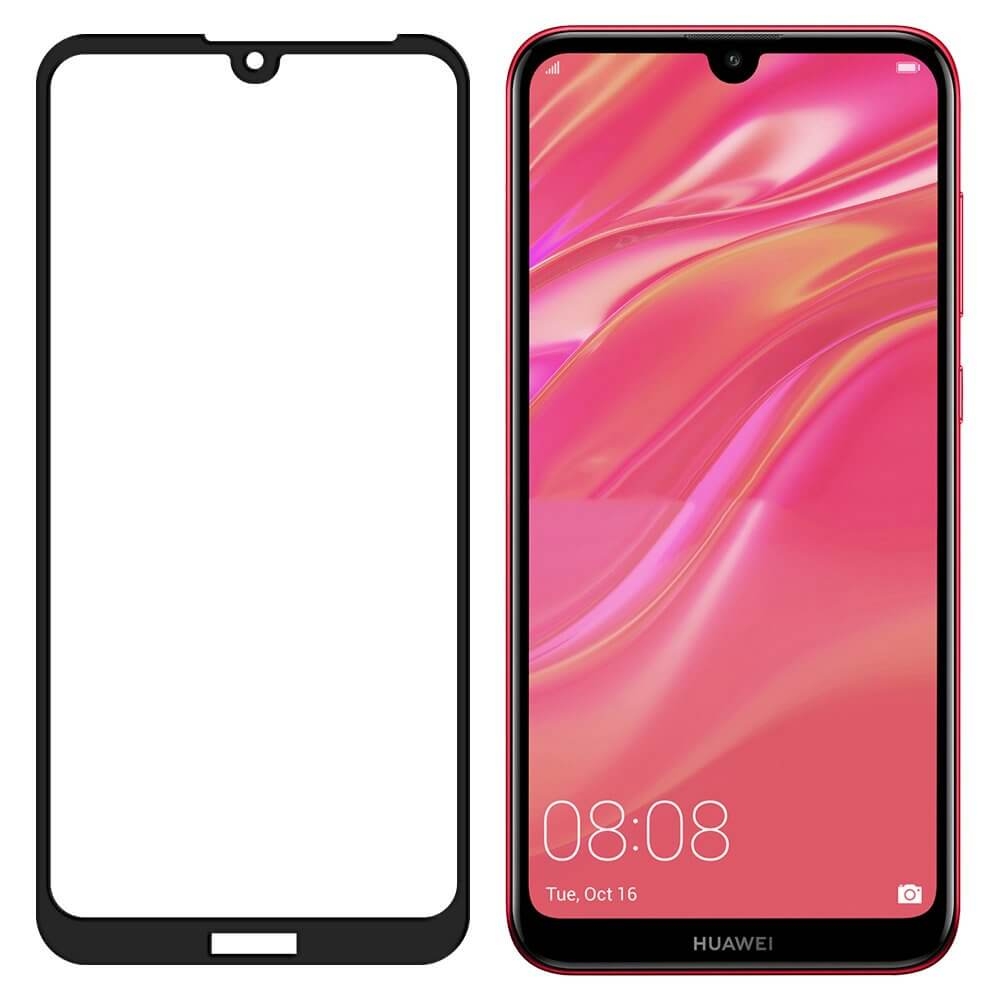 3D edzett üveg Huawei Y6 2019 / Y6s 2019 / Y6 Pro 2019 fekete termék 2. képe