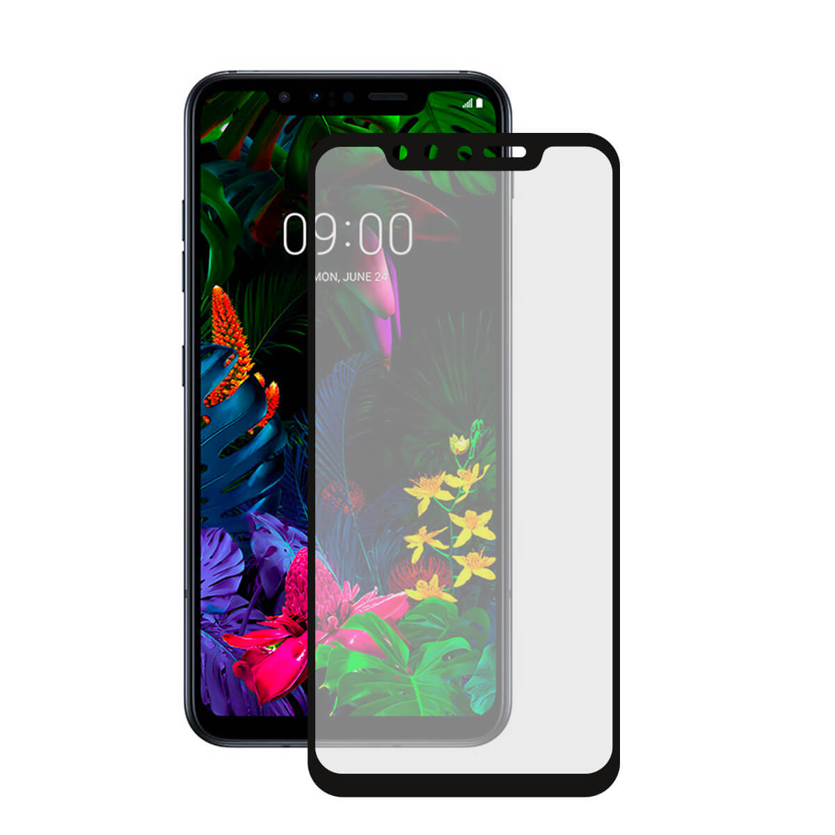 3D Edzett üveg LG G8s ThinQ fekete akciós termékkép 1