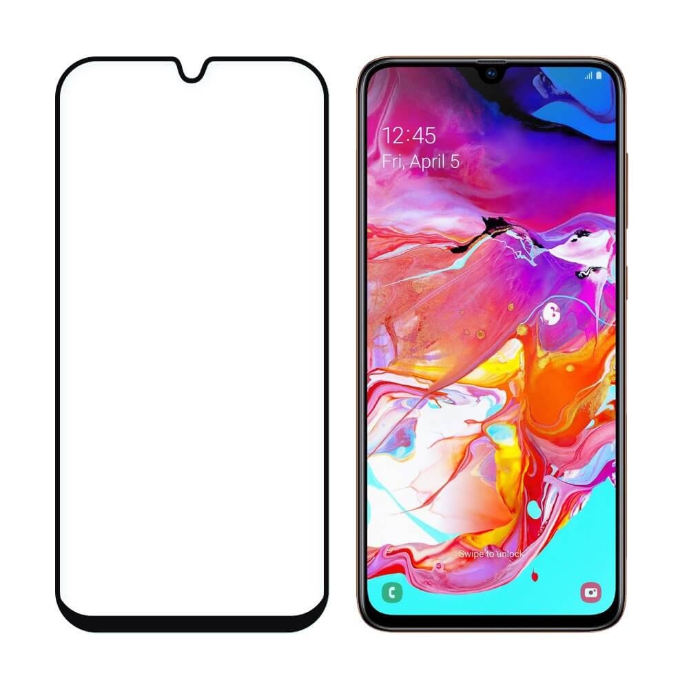 3D Edzett üveg Samsung Galaxy A70 fekete termék 2. képe