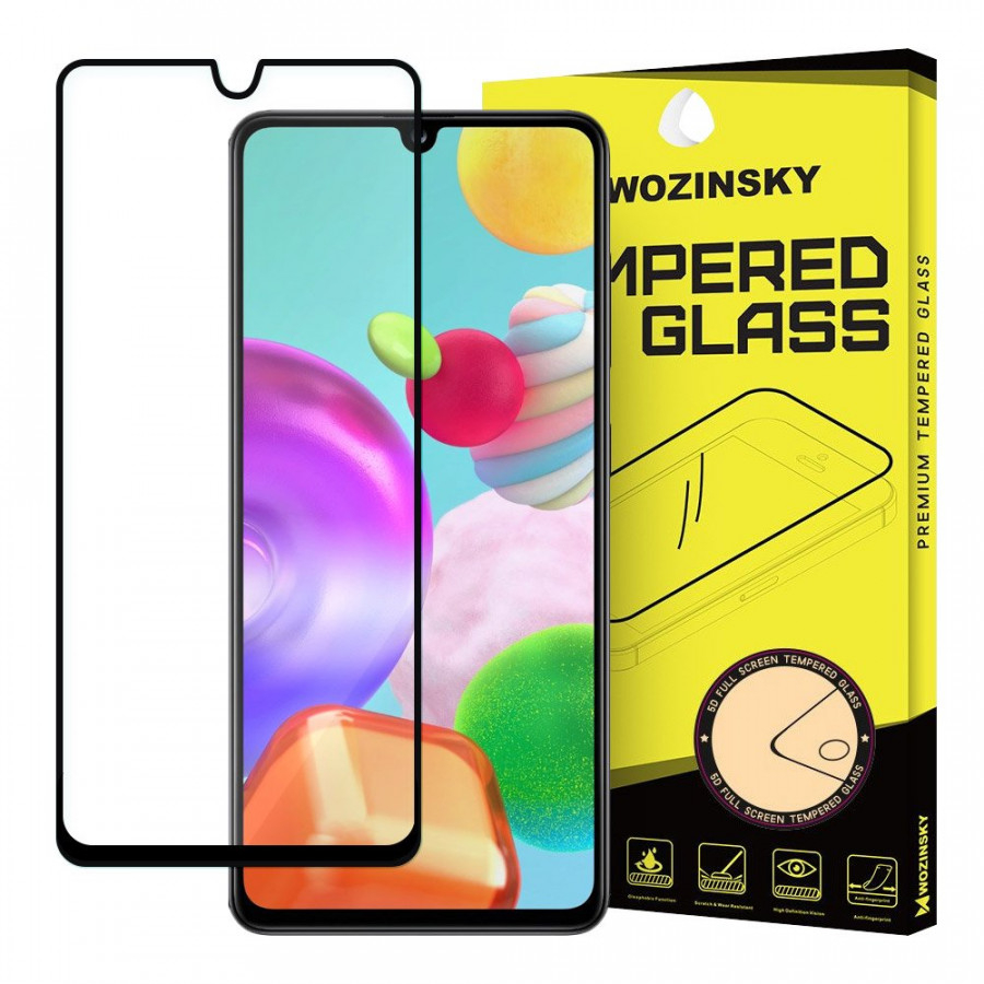 3D Edzett üveg Samsung Galaxy A41 fekete akciós termékkép 1