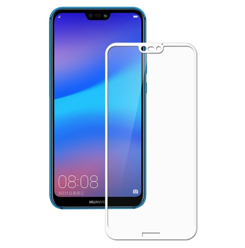 3D Tvrdené sklo Huawei P20 biele akciós termékkép 1