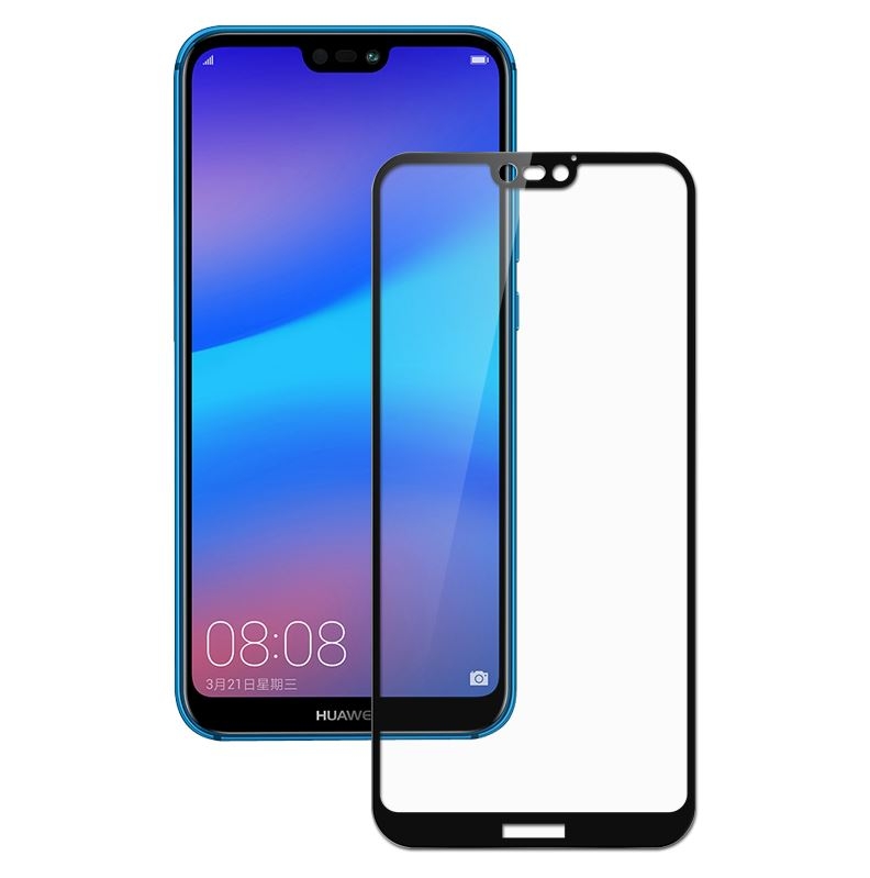 3D Edzett üveg Huawei P20 Lite fekete akciós termékkép 1