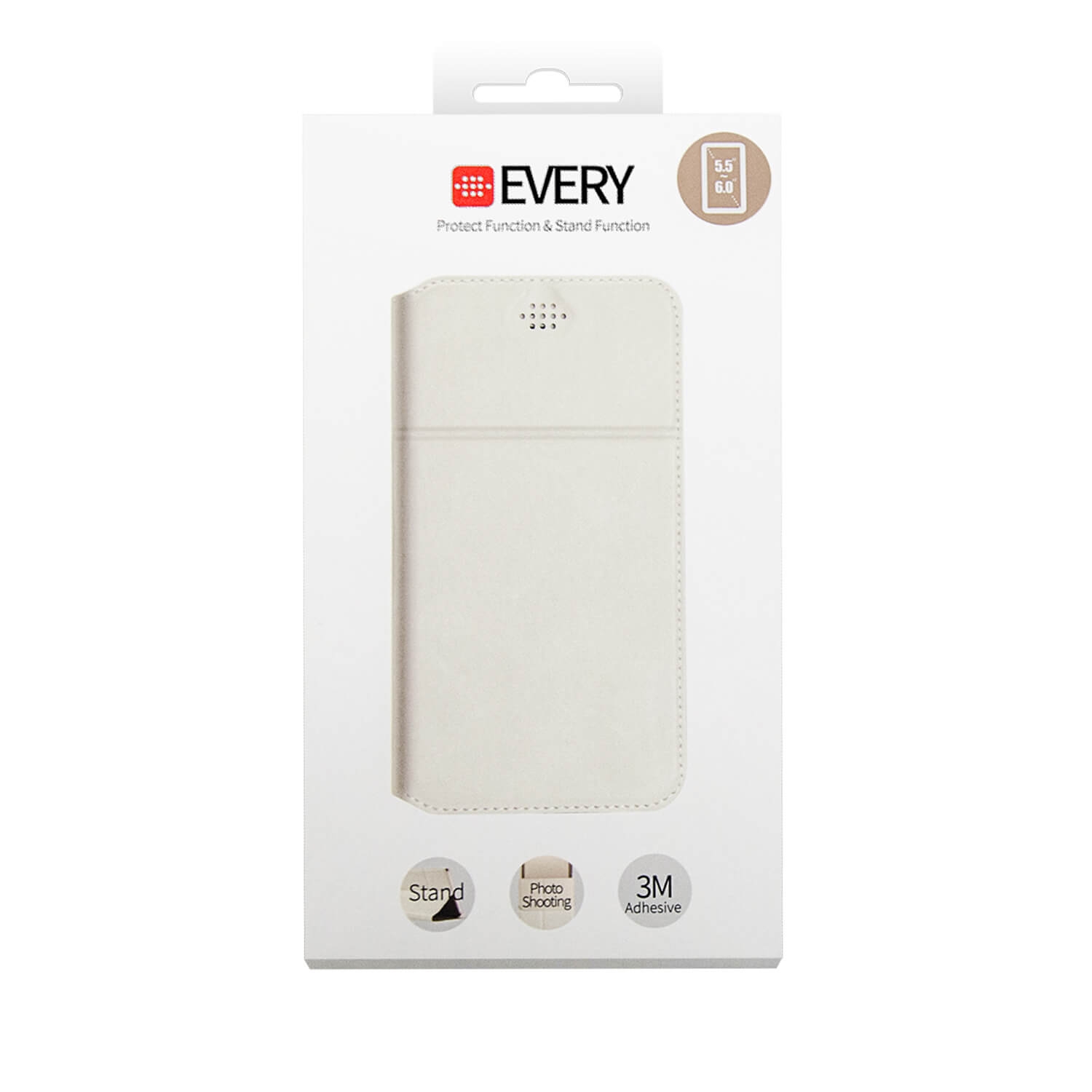 DUX UNIVERSAL pénztárca tok 5,2" - 5,5" fehér termék 2. képe