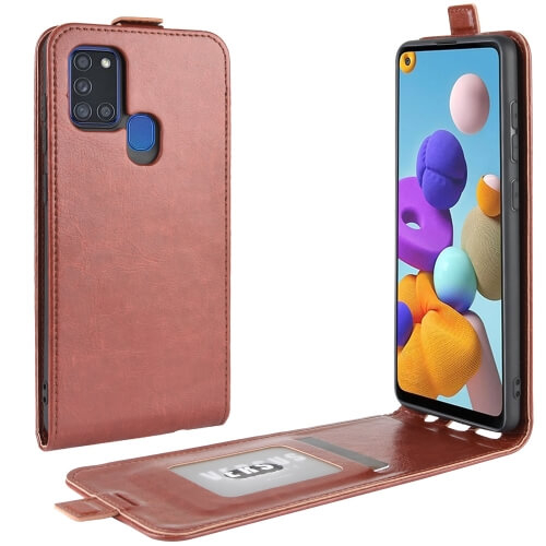 Flip tok Samsung Galaxy A21s barna akciós termékkép 1