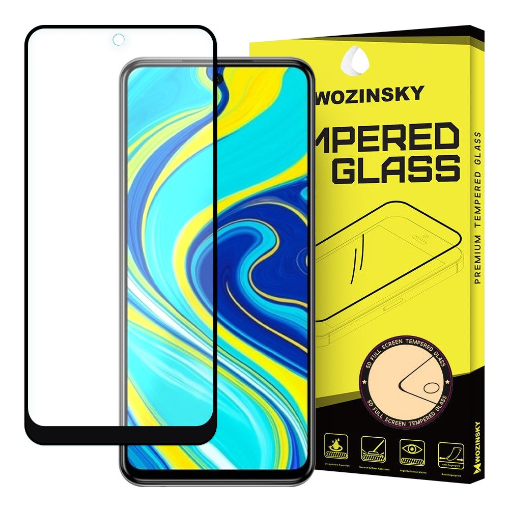 3D Edzett üveg Xiaomi Redmi Note 9S fekete akciós termékkép 1