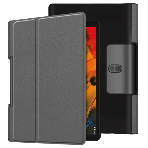LEATHER Lenovo Yoga Smart Tab 10 flip cover szürke akciós termékkép 1
