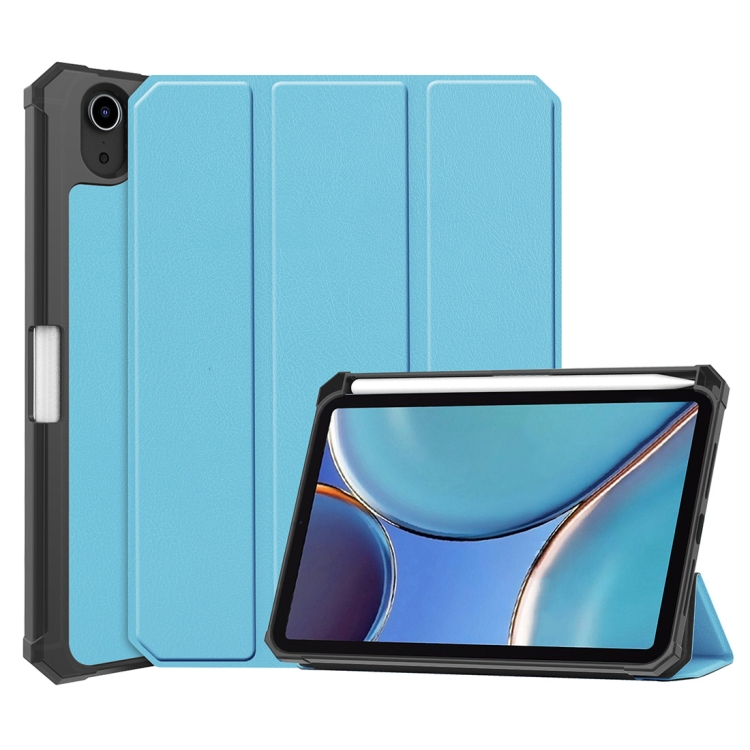 LEATHER Flip tok Apple iPad mini 2021 világoskék akciós termékkép 1