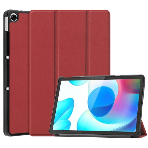 LEATHER Realme Pad összecsukható huzat sötétvörös akciós termékkép 1