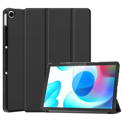LEATHER Realme Pad összecsukható huzat fekete akciós termékkép 1