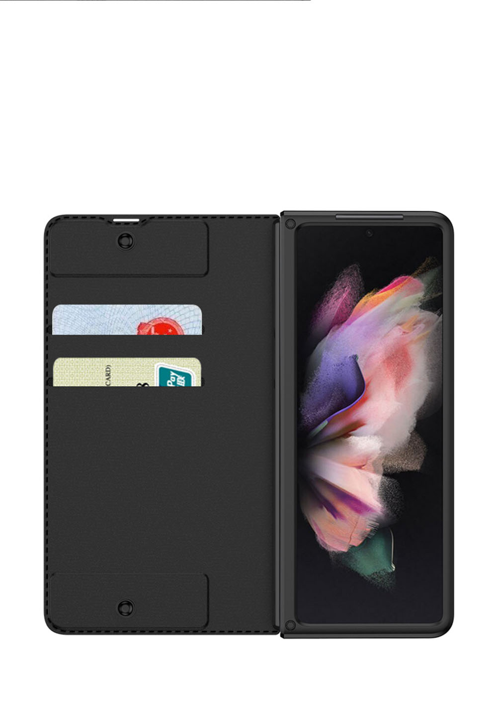 GKK SYNTHETIC Flip tok Samsung Galaxy Z Fold 3 5G barna termék 2. képe